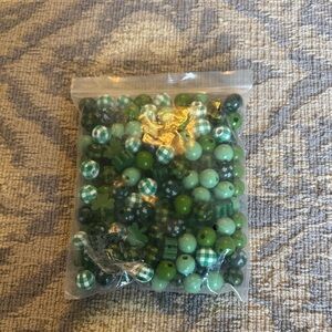 Mixed Green Craft Beads - Assorted Shades